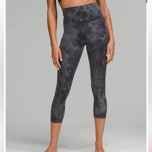 Lululemon 21” Align High Rise Crop - Diamond Dye Pitch Grey Graphite